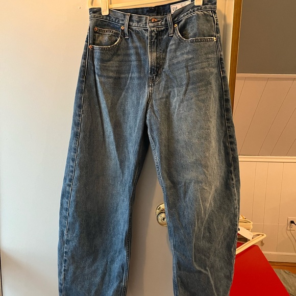 GAP Denim - GAP Barrel High Rise Blue Jeans